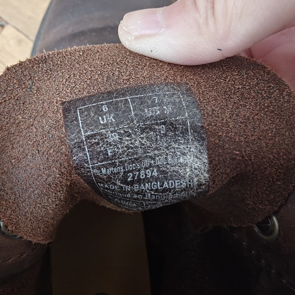 Dr. Martens Crazy Horse Brown Leather Lace Up Boots, Women's Size 8 - Picture 6 of 6